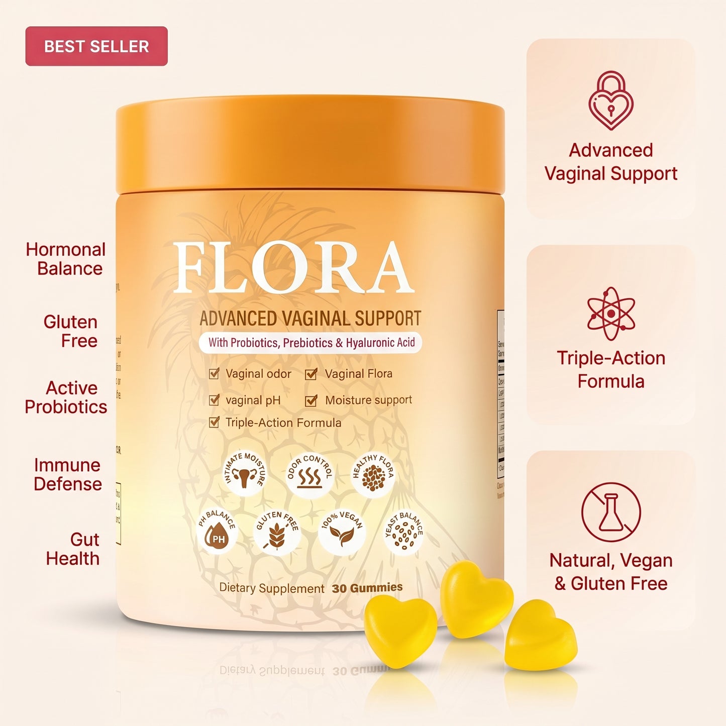 Flora Restore 4-in-1 Formula — Support for Odor, pH, Flora & Moisture